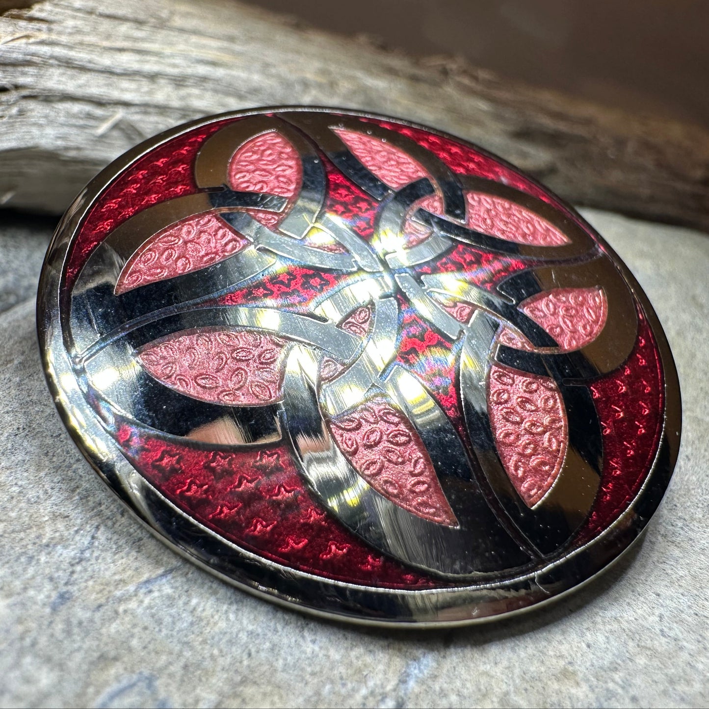 Trinity Knot Enamel Celtic Brooch