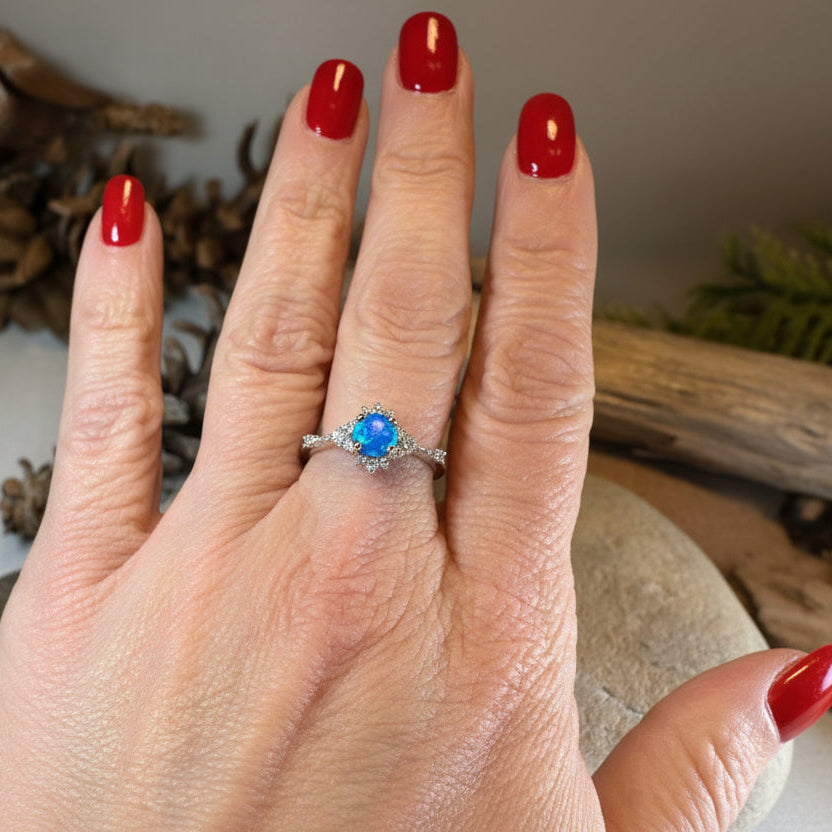 Enchanted Blue Opal Ring