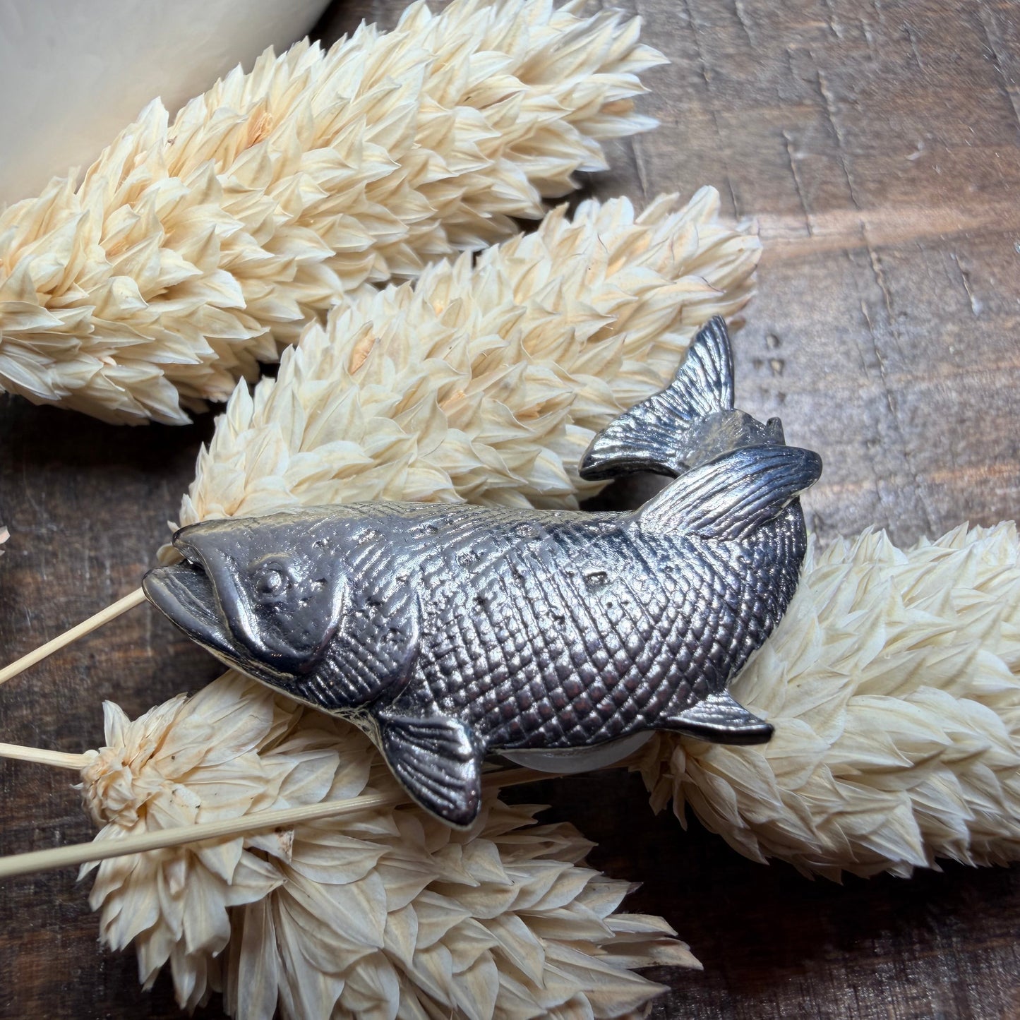 Pewter Trout Fish Lapel Pin - Handmade in Scotland