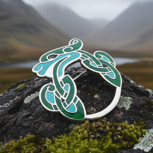 Celtic Dragon Brooch for Men & Women
