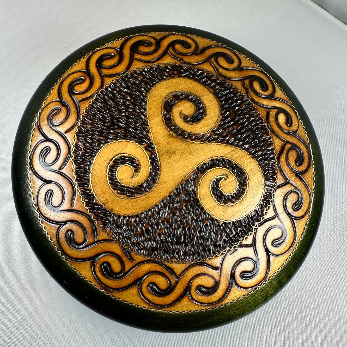 Celtic Celtic Spiral Keepsake Box - Handmade Wooden Box