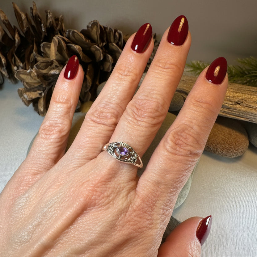 Sassenach Thistle Ring — view 8