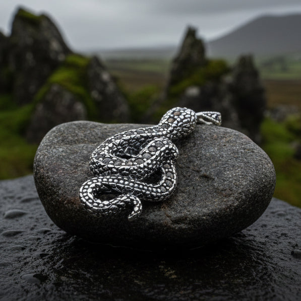 Calantha Design Calantha Marcasite Snake Necklace in Sterling Silver – Celtic Crystal ...