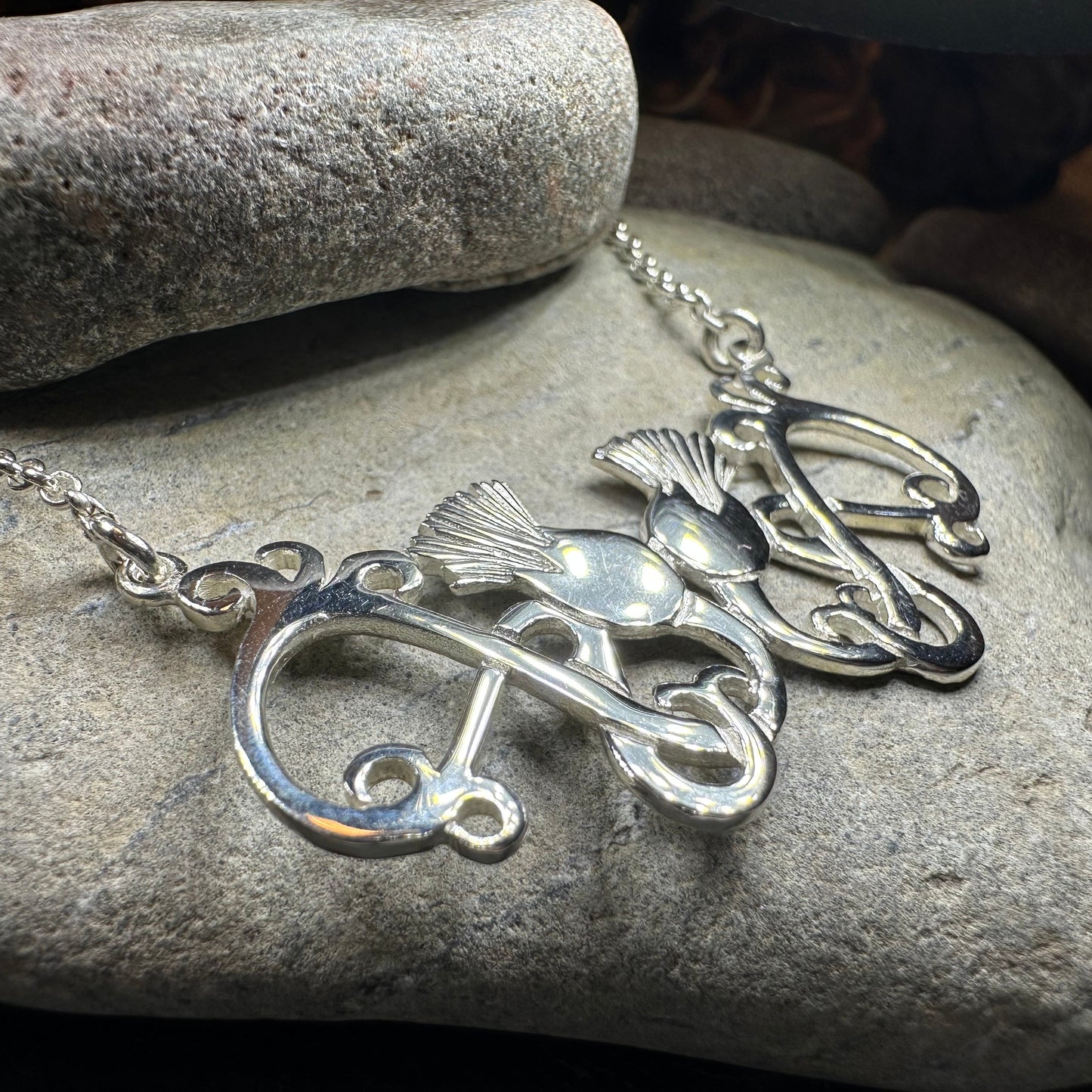 Scottish Meadow Thistle Necklace - Handmade in Scotland