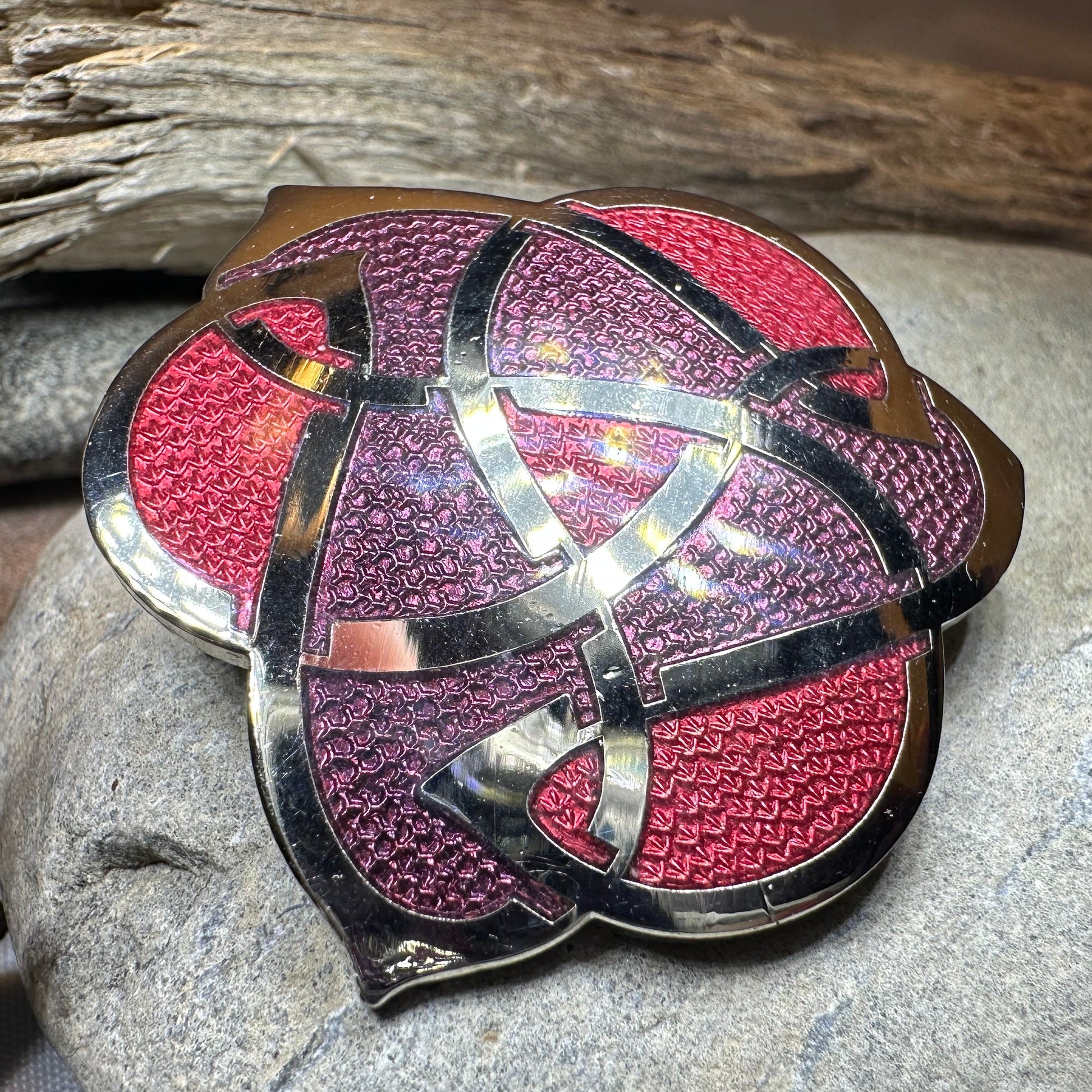 Enamel Celtic Knot Brooch — view 2