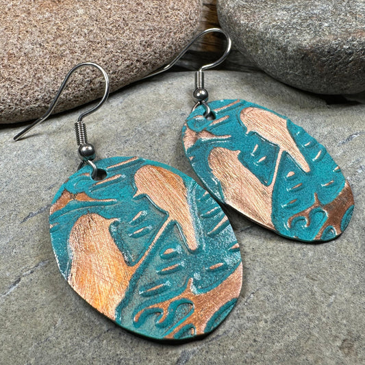 Springsong Bird Copper Earrings