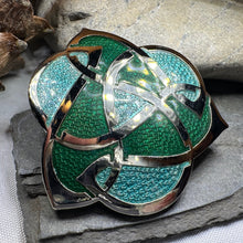 Load image into Gallery viewer, Enamel Celtic Knot Brooch
