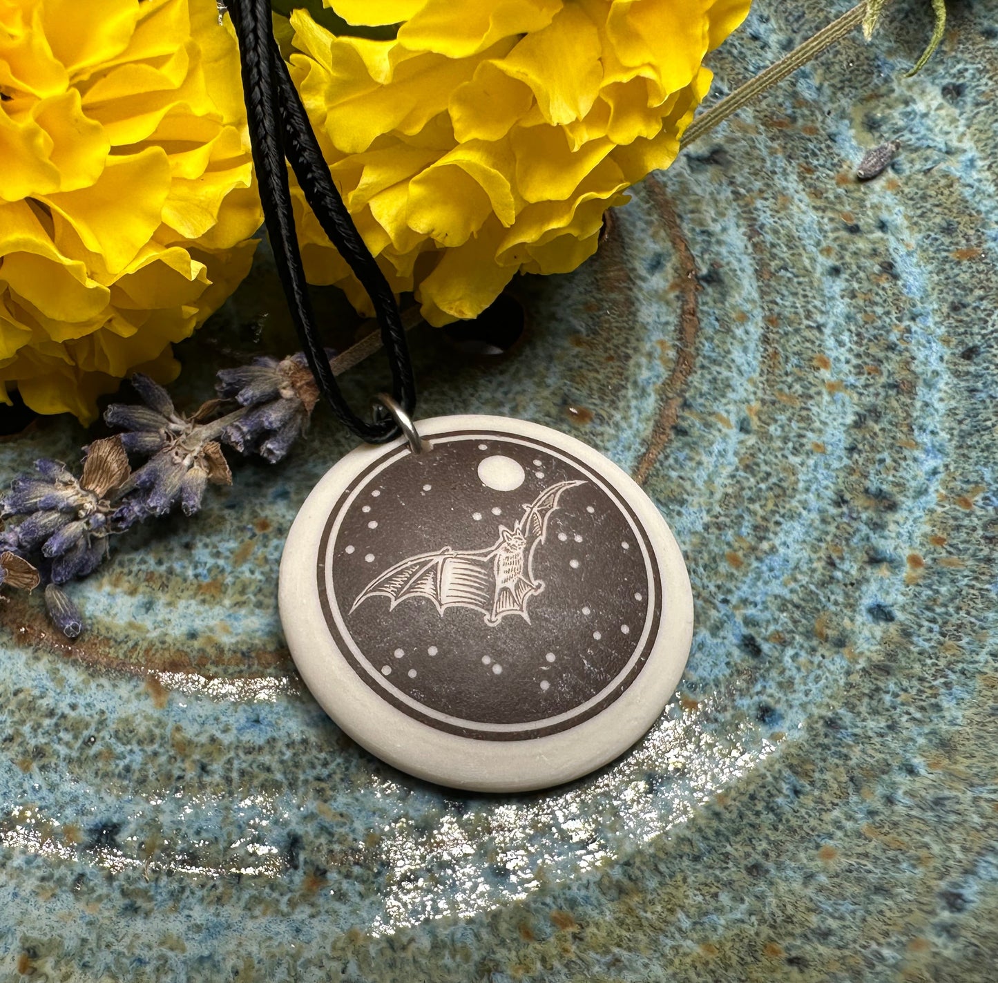 Artisan Brown Bat Necklace - Handmade in the U.S.A.