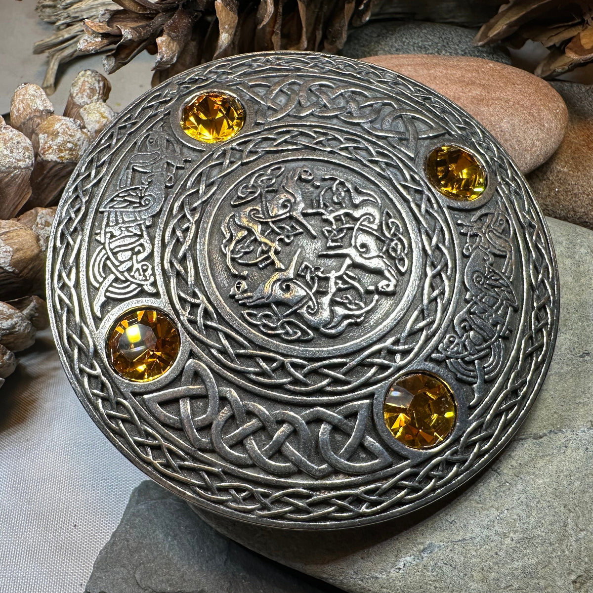 Brodie Celtic Horse Brooch - Handmade in Scotland — view 2