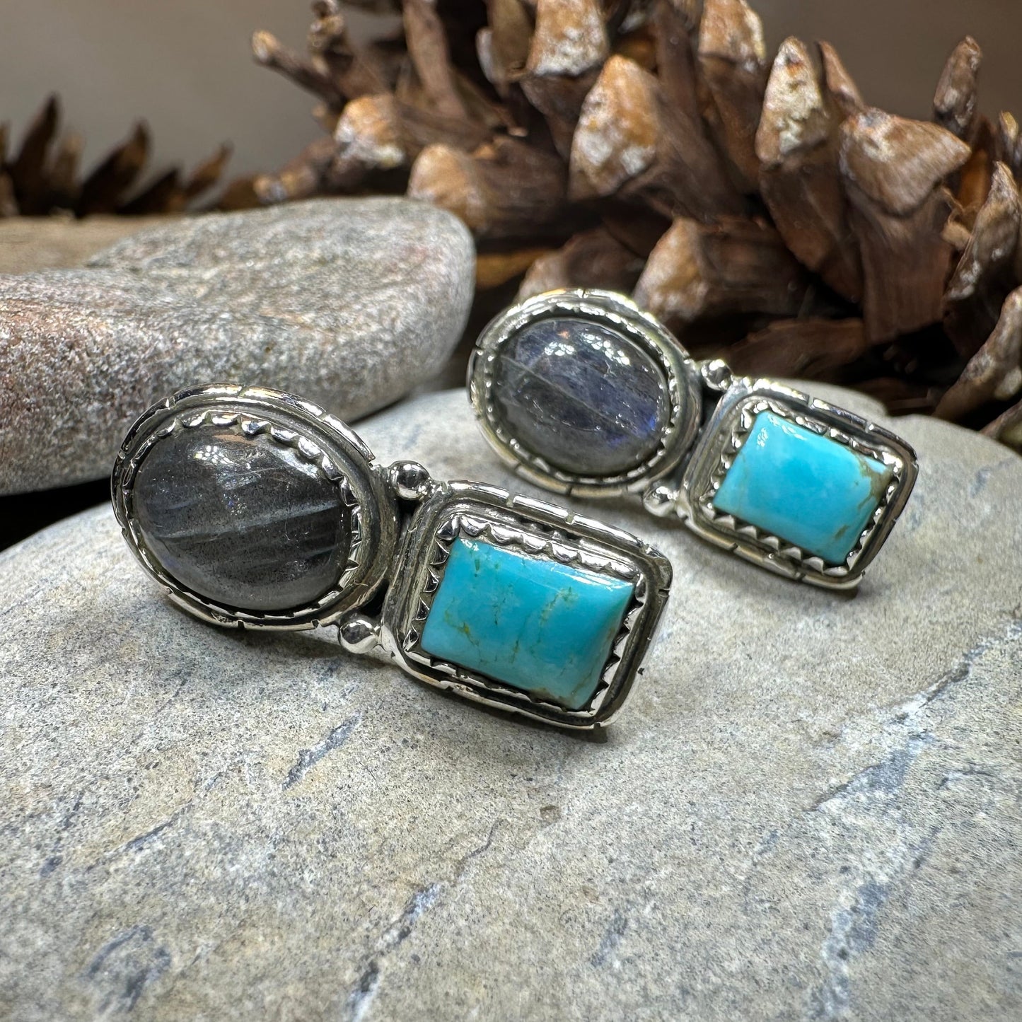 Desert Nights Post Earrings in Sterling Silver