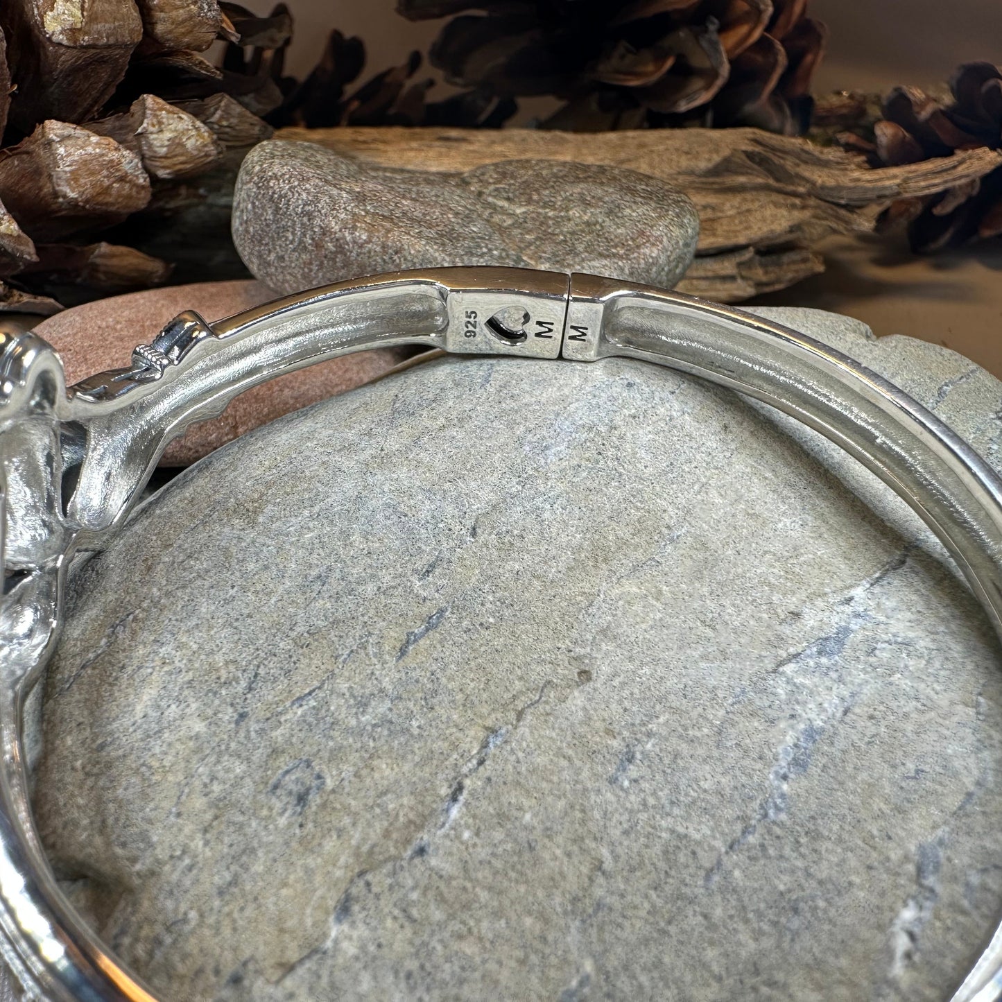 Galway Irish Claddagh Marcasite Bracelet in Sterling Silver — view 9
