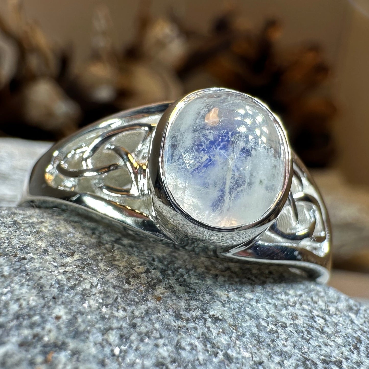 Daviana Moonstone Signet Ring