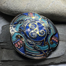 Load image into Gallery viewer, Celtic Birds Enamel Brooch
