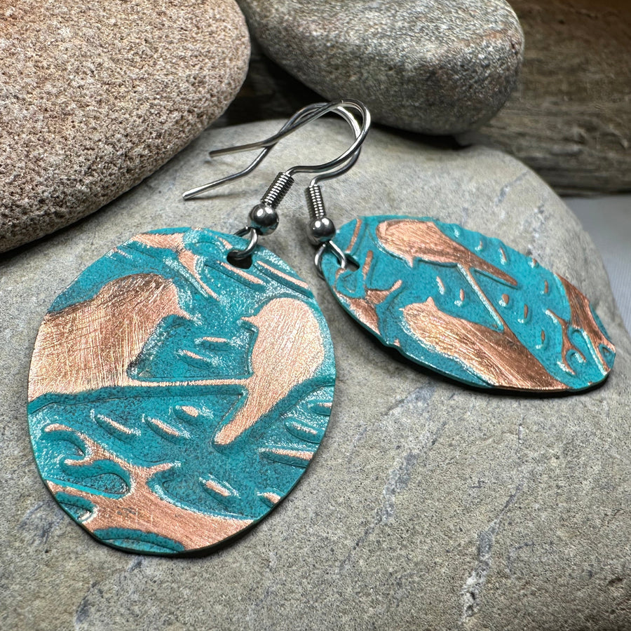 Springsong Bird Copper Earrings