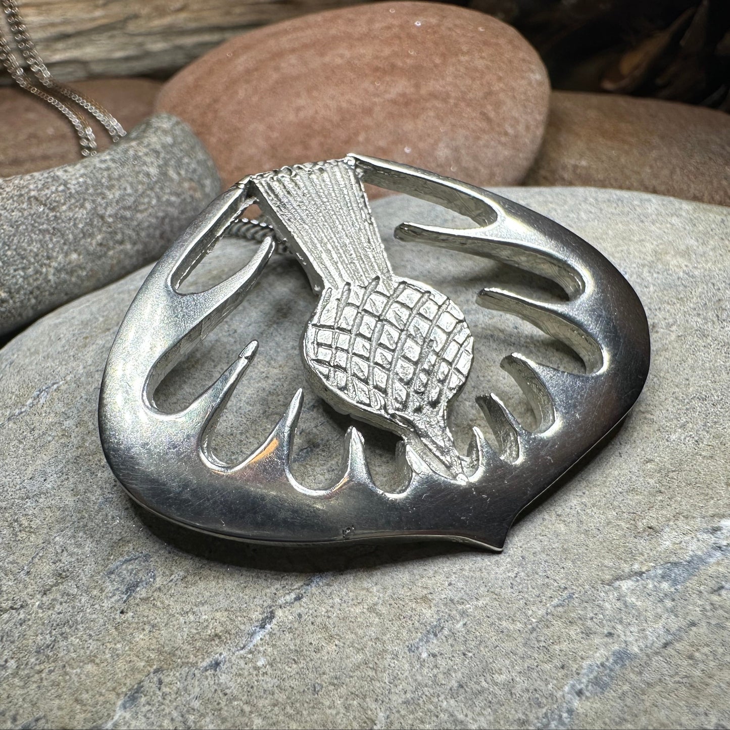 Mackenzie Scottish Thistle Necklace - Handmade in Scotland — view 9