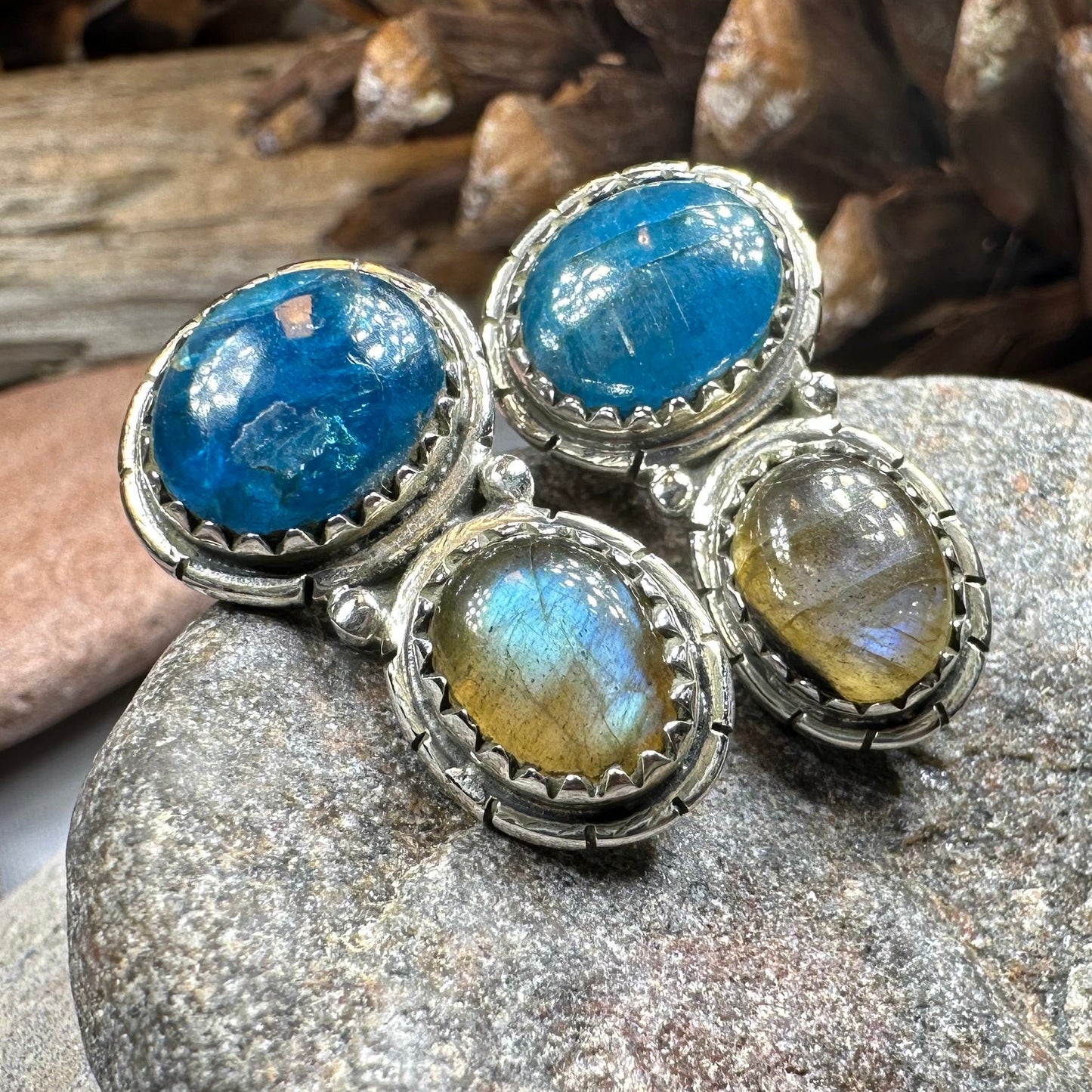 Desert Nights Post Earrings in Sterling Silver