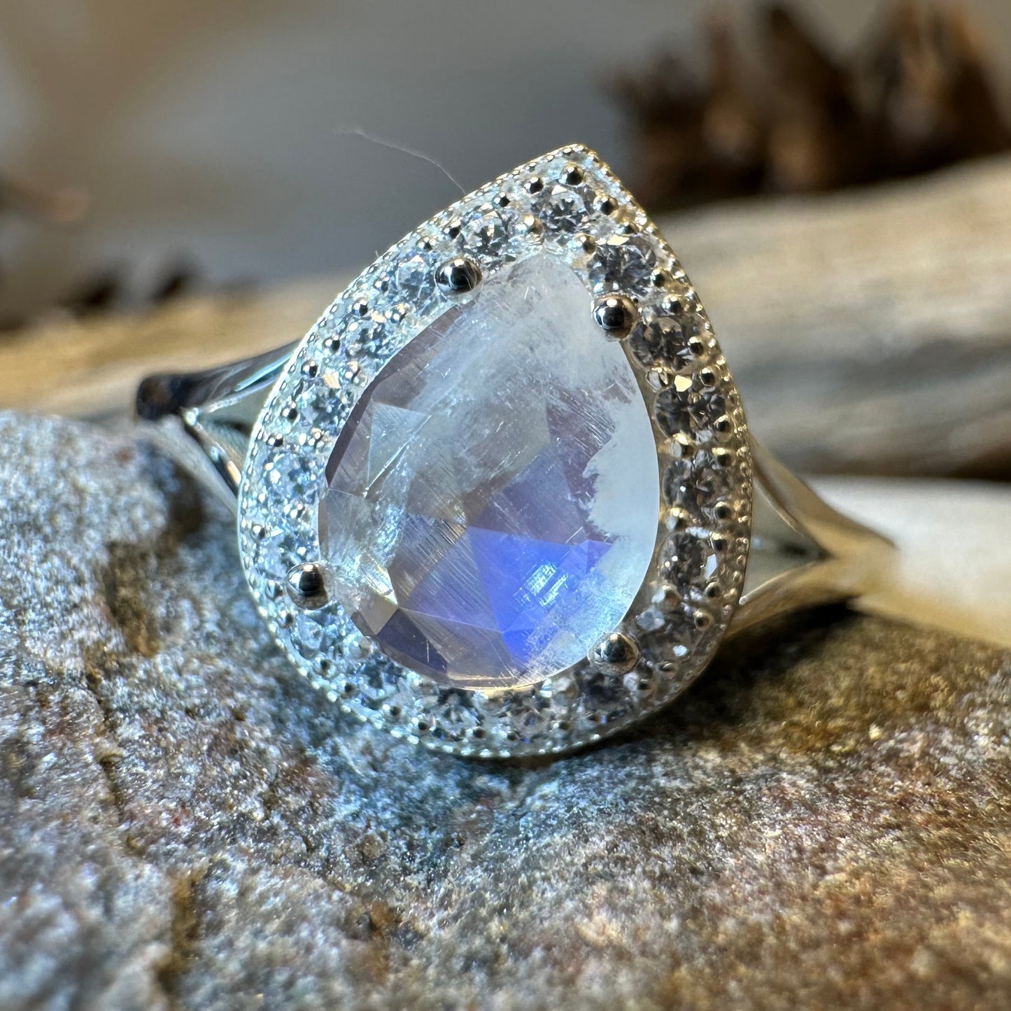 Lorelie Moonstone Ring in sterling silver