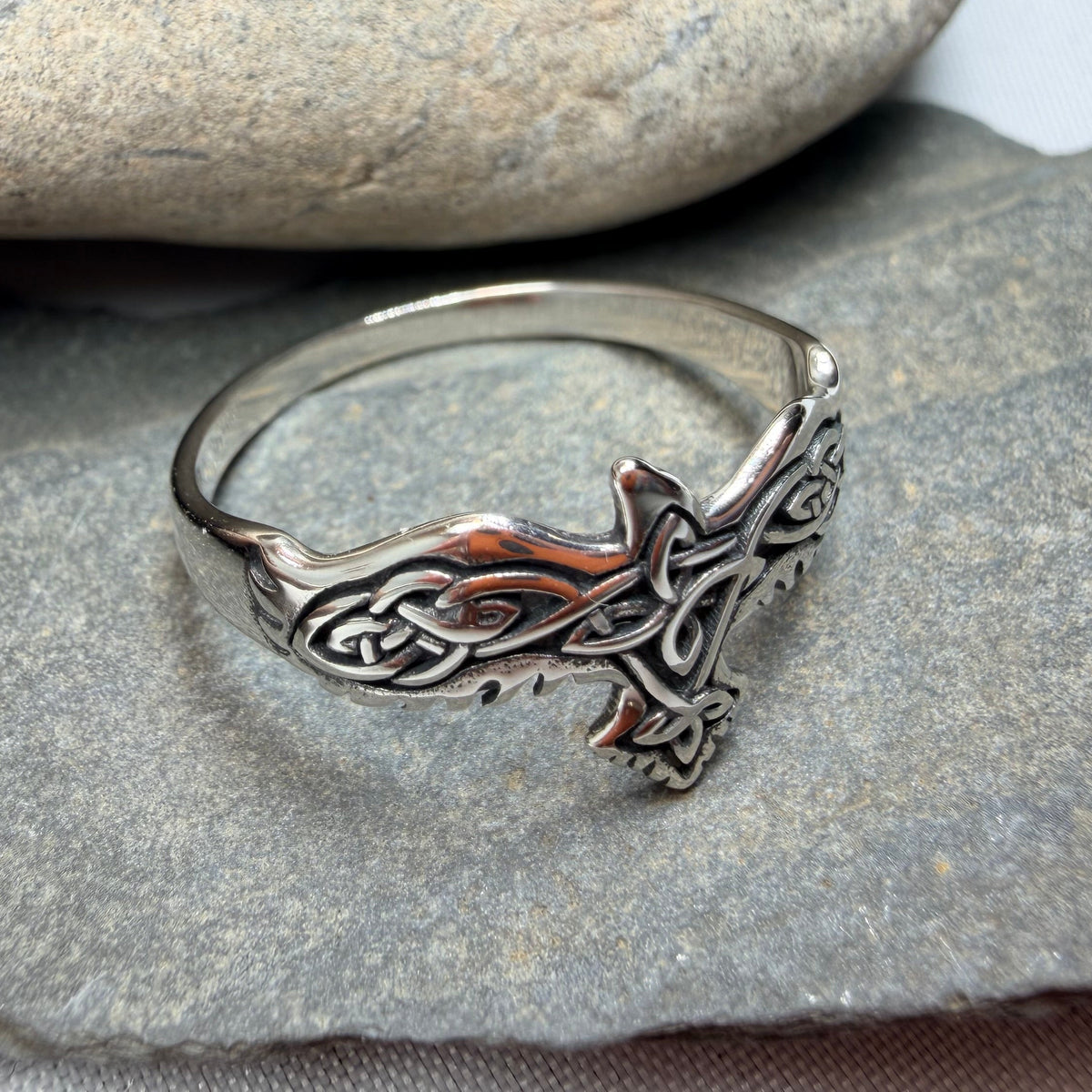 Totem Celtic Raven Ring in Sterling Silver