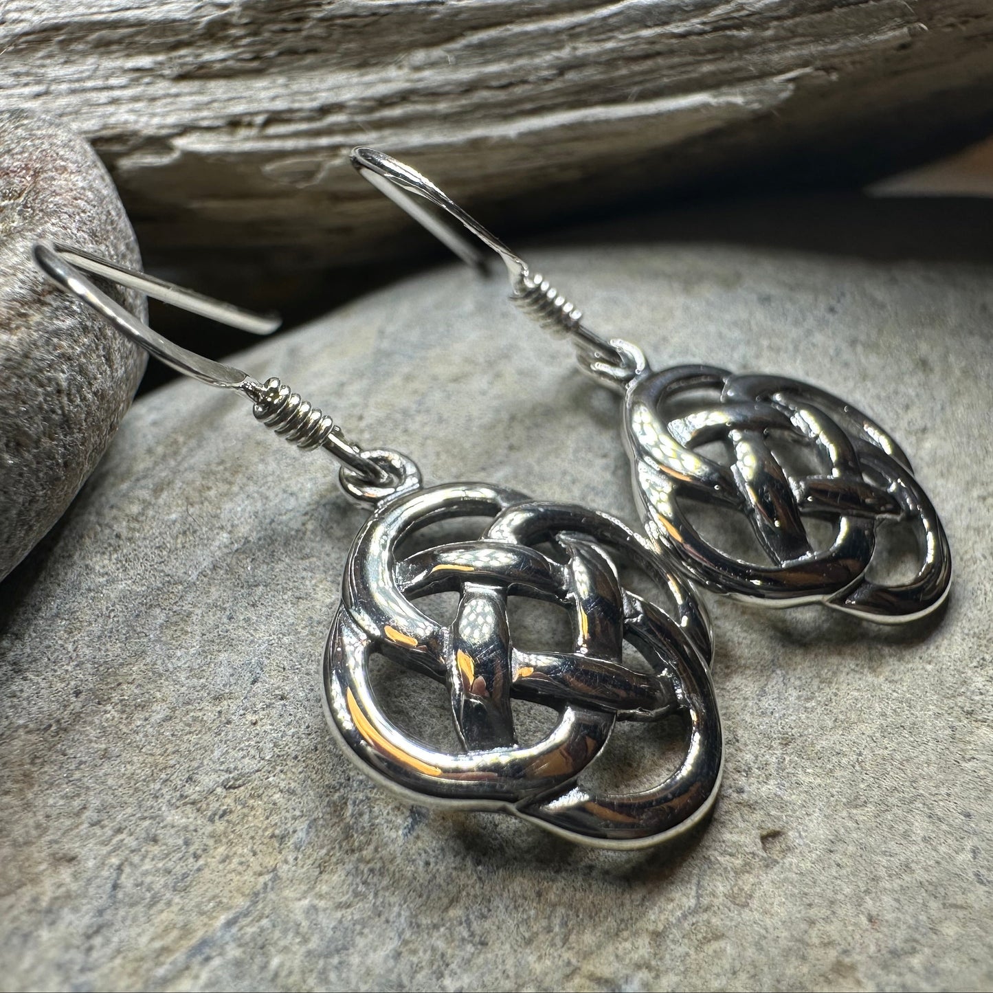 Classic Celtic Dara Knot Earrings — view 7