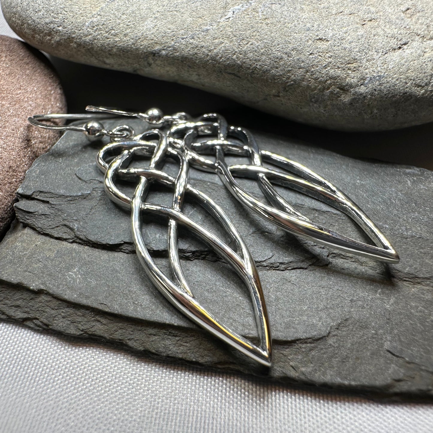 Ella Celtic Knot Earrings in Sterling Silver