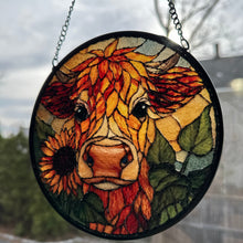 Load image into Gallery viewer, Sweet Highland Cow Suncatcher
