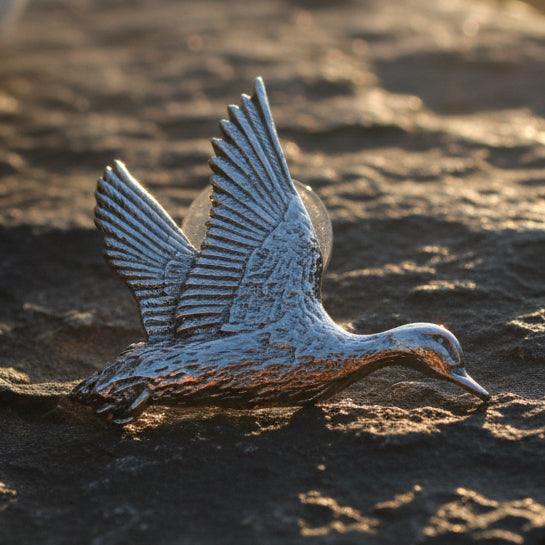 Pewter Duck Lapel Pin - Handmade in Scotland