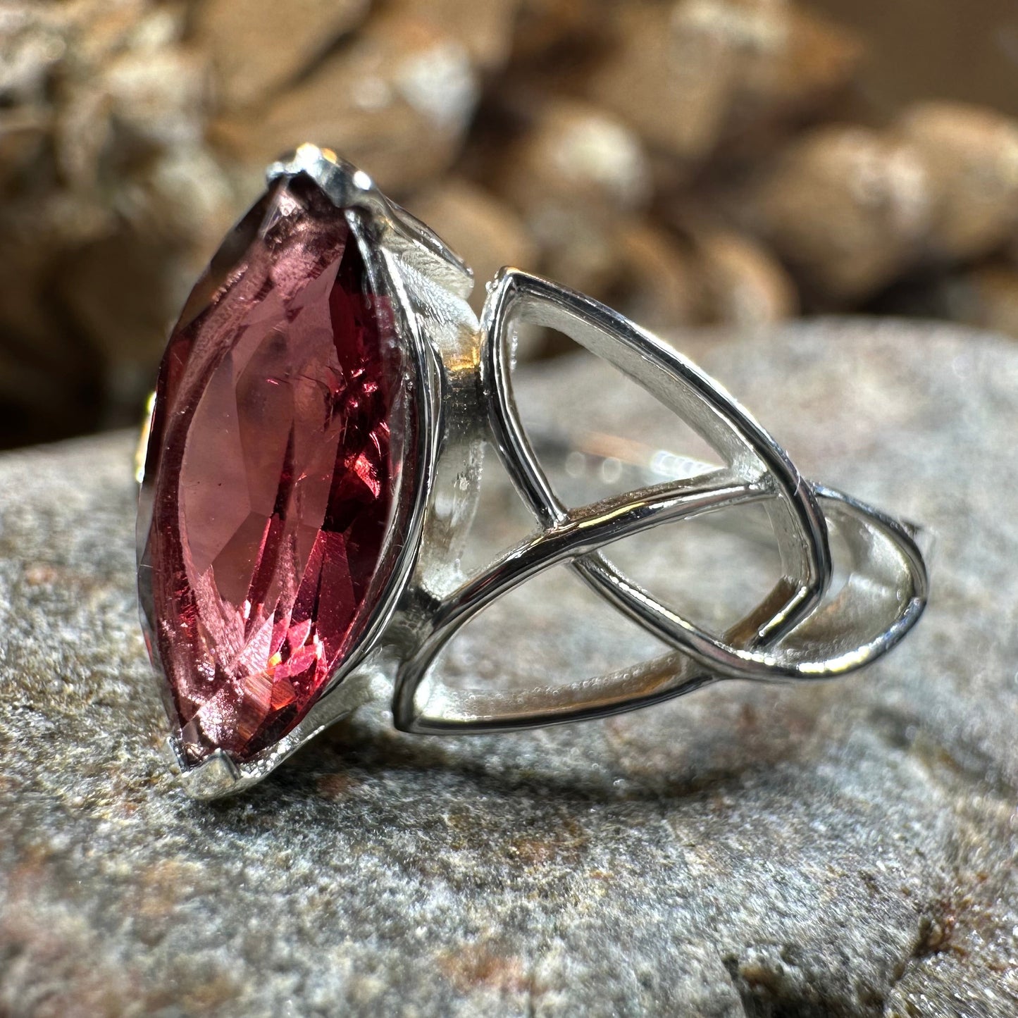 Millicent Celtic Trinity Knot Ring — view 5