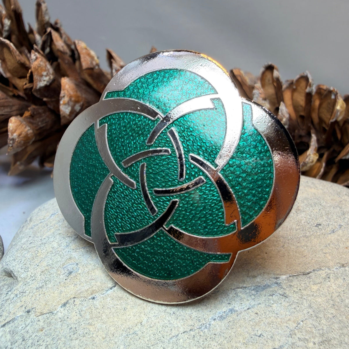 Enamel Celtic Dara Knot Scarf Ring