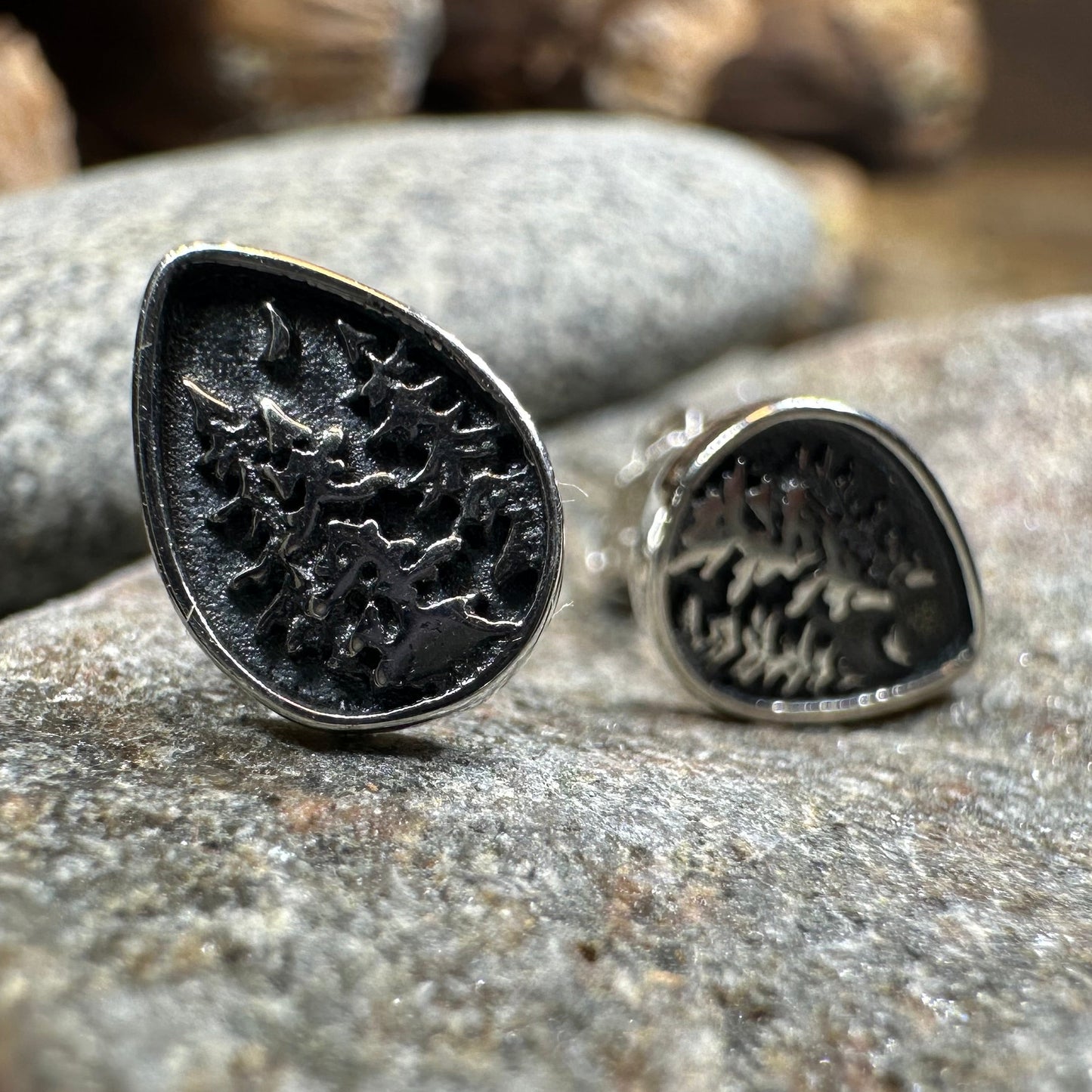 Deep Forest Pine Tree Stud Earrings — view 4