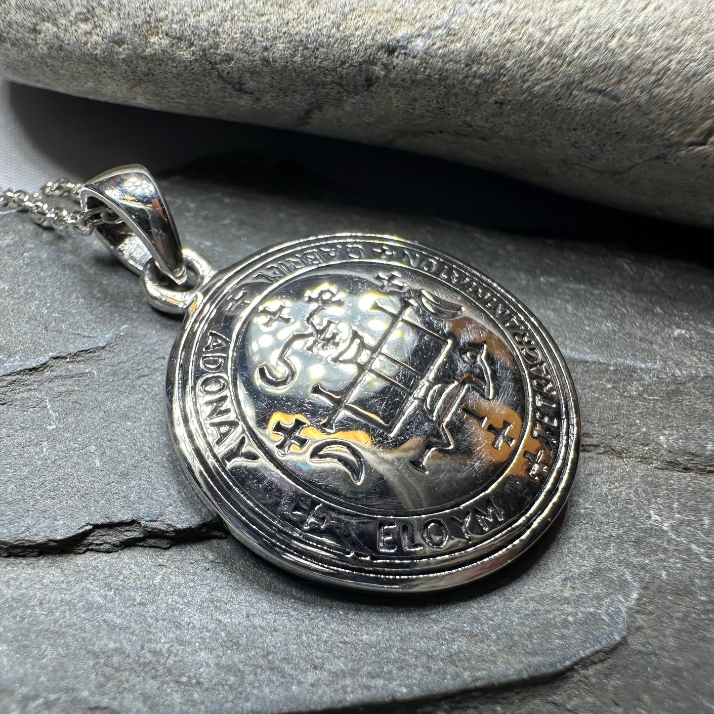 Petite Archangel Gabriel Sigil Pendant in Sterling Silver