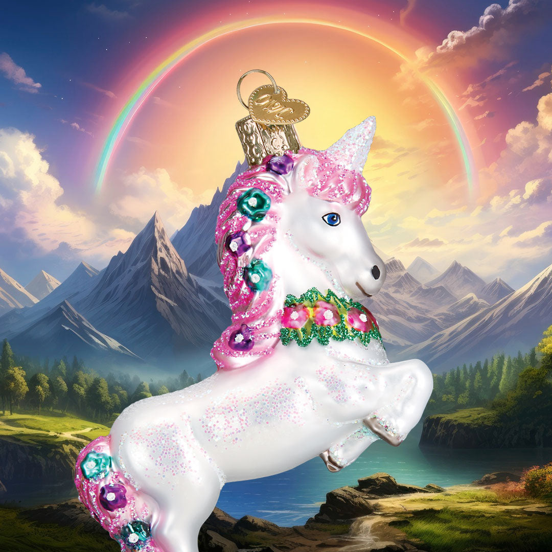 Prancing Unicorn Ornament — view 6