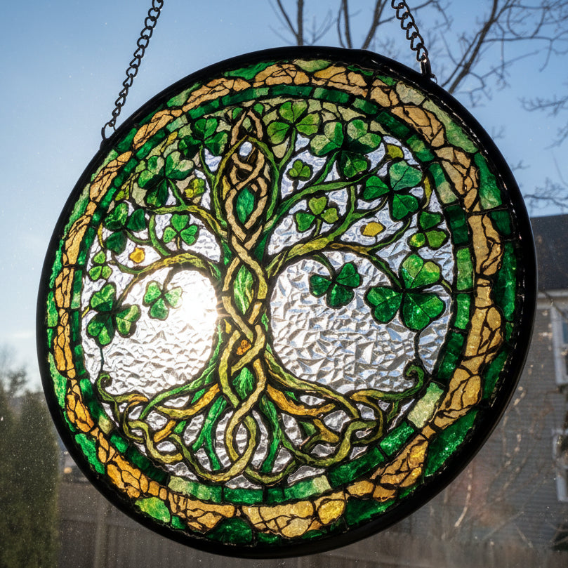 Ireland's Tree of Life Stained Glass Gift