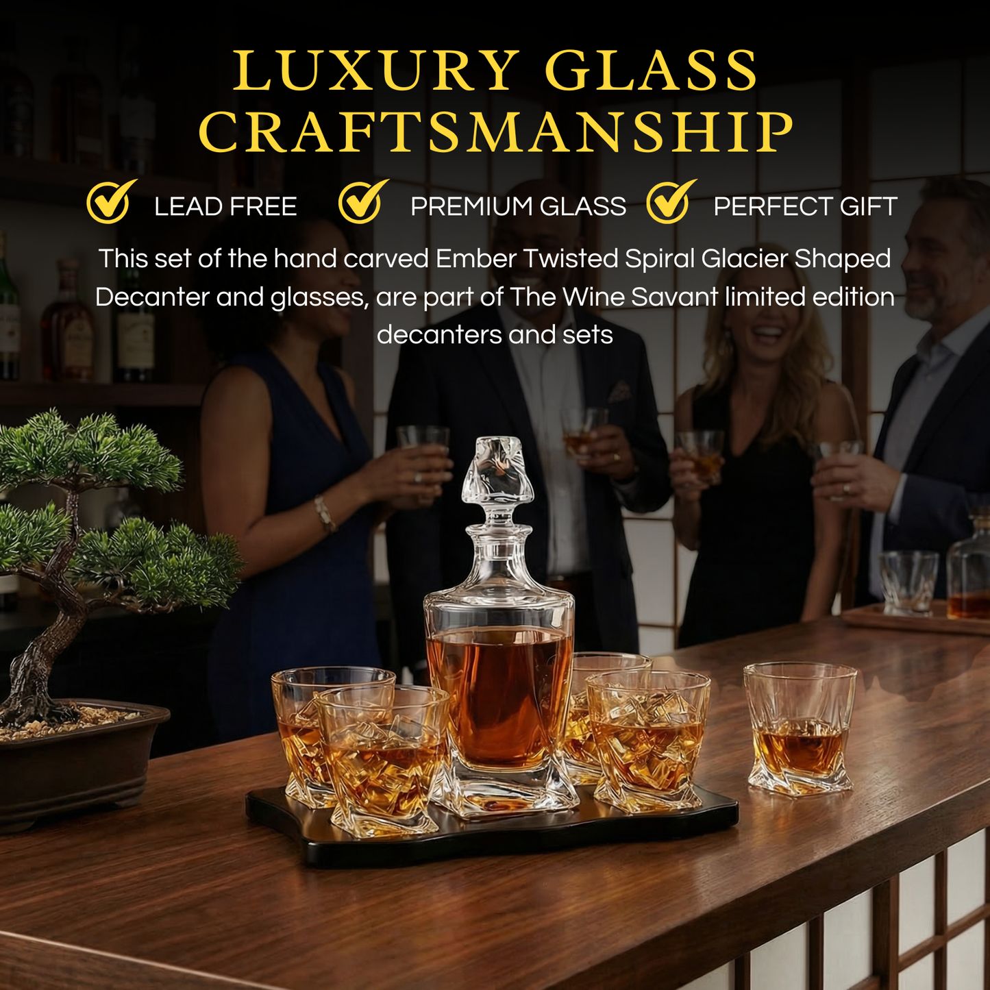 European Style Whiskey And Wine Decanter Premium Barware Gift