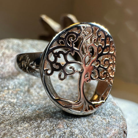 Load image into Gallery viewer, Rose Tree of Life Ring
