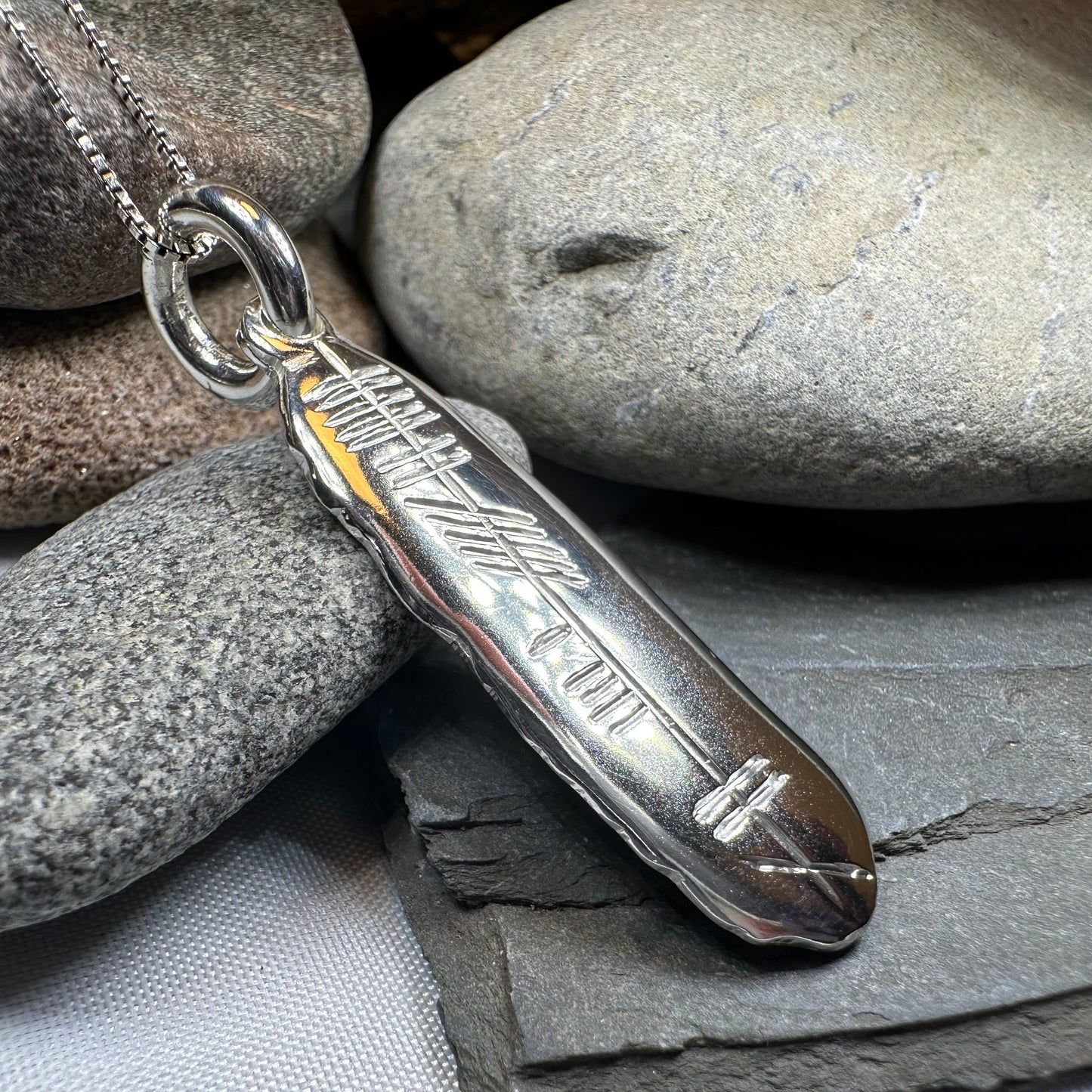 Gaelic My Heart Ogham Necklace - Made in Ireland