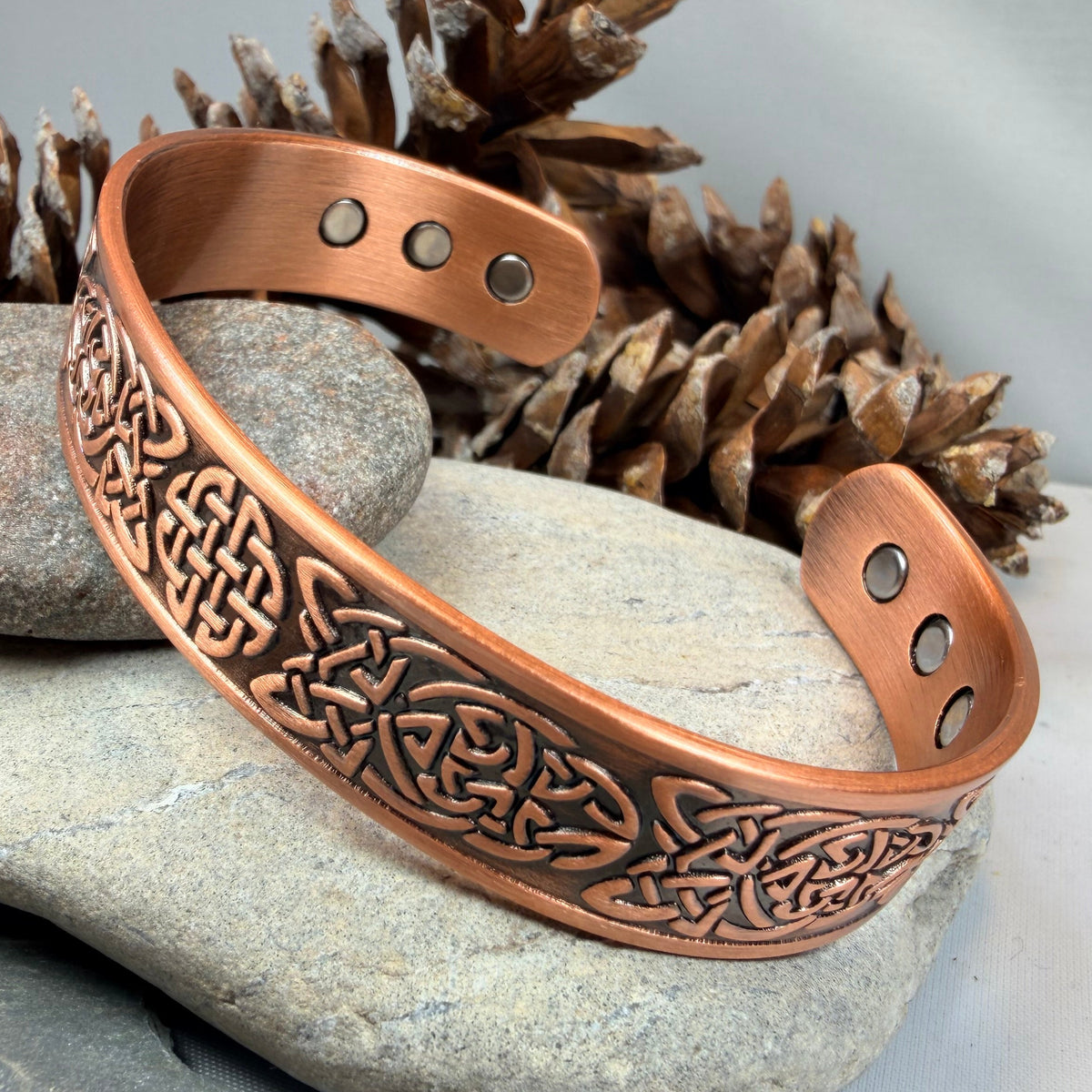 Shield Knot Celtic Copper Cuff Bracelet