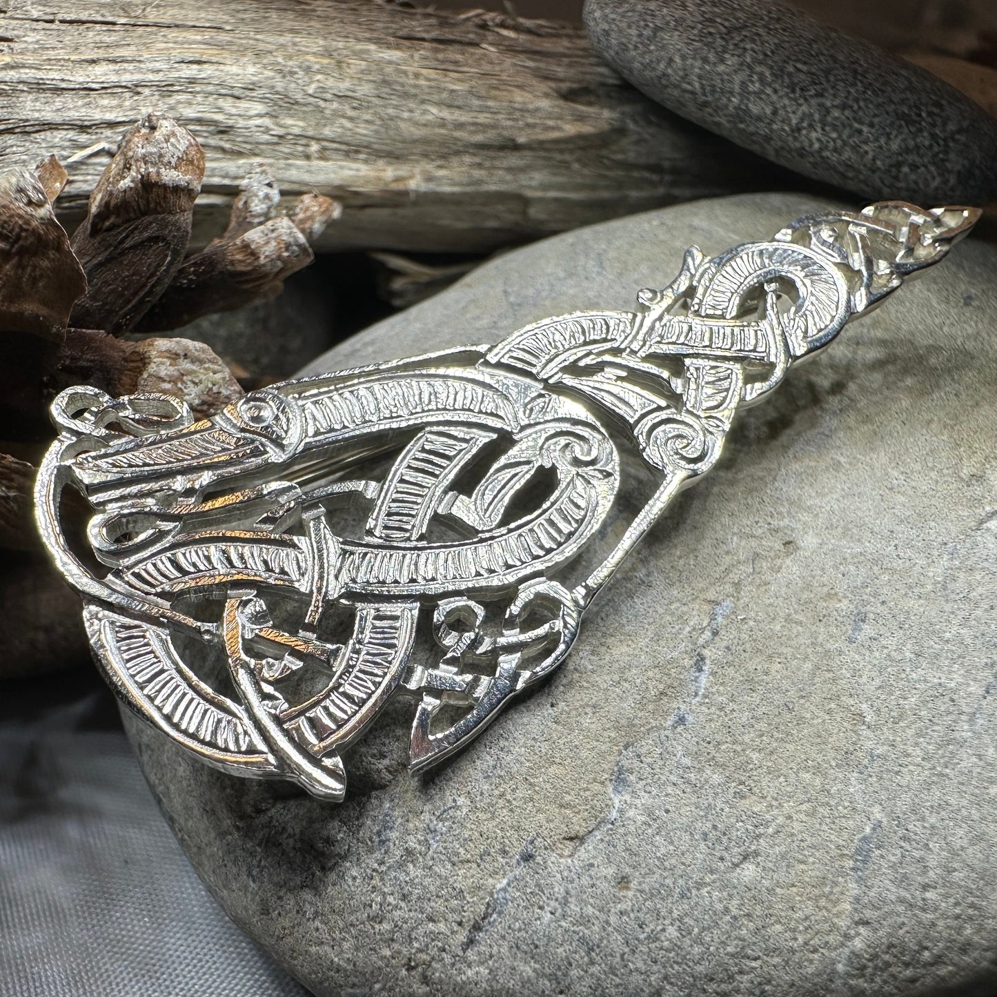 Artisan Irish Celtic Beast Brooch - Made in Ireland