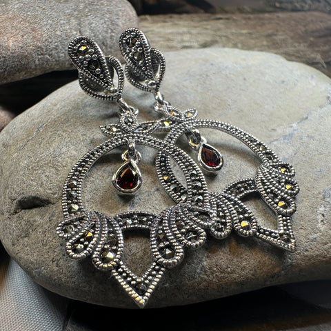 Load image into Gallery viewer, Antoinette Marcasite Earrings
