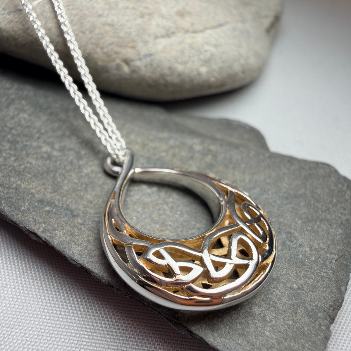 Fior Celtic Love Knot Necklace in Sterling Silver