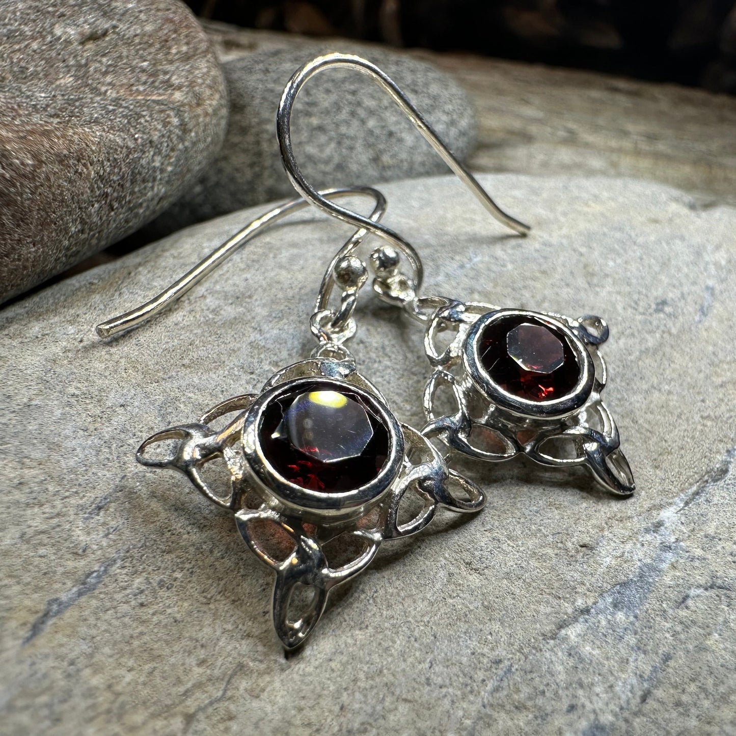 Annalise Gemstone Trinity Knot Earrings