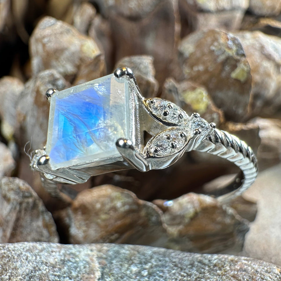 Blossom Frost Moonstone Ring