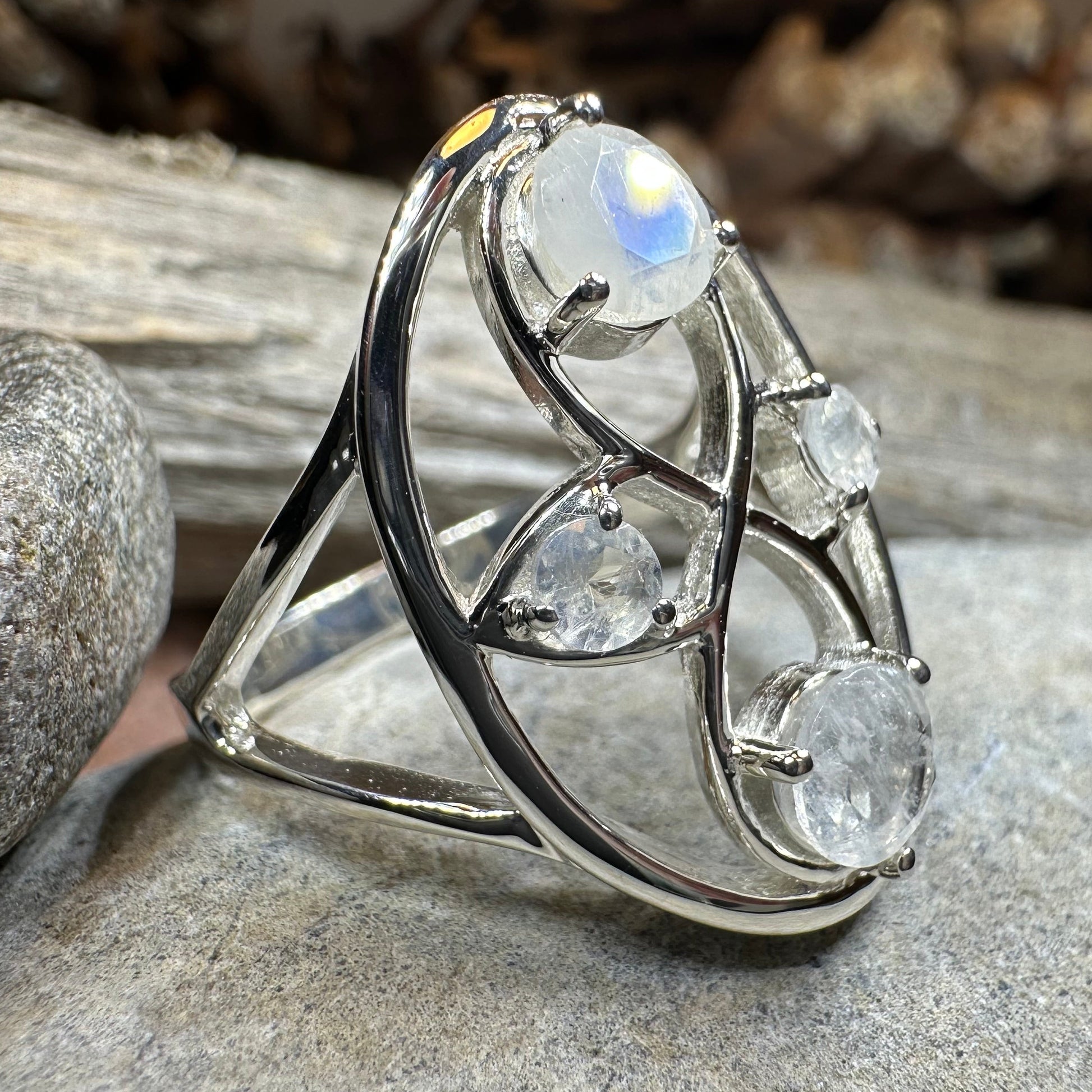 Moonstone Infinity Ring — view 8
