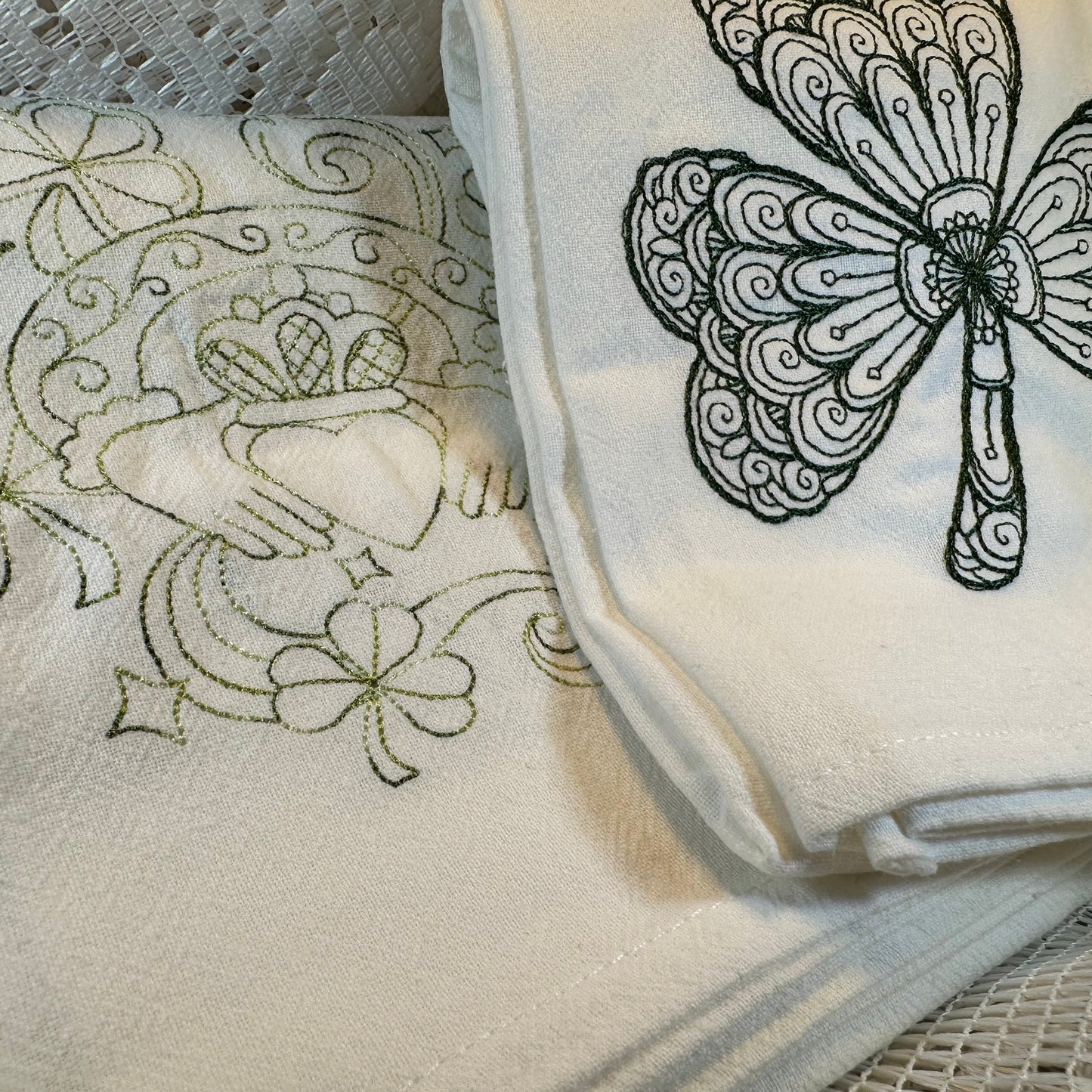 Handmade Irish Tea Towels - Set of Two