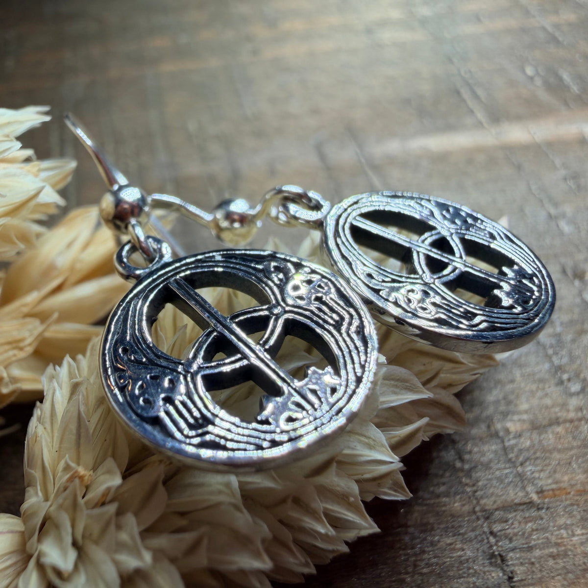 Glastonbury Chalice Well Earrings in Sterling Silver
