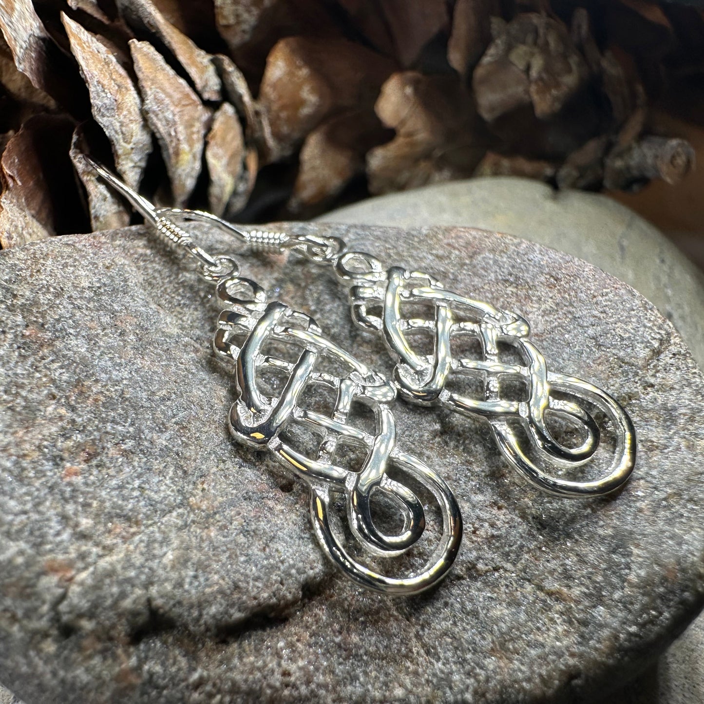 Iorna Celtic Knot Earrings in Sterling Silver