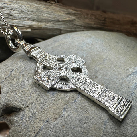 Load image into Gallery viewer, Artisan Irish Ahenny Cross Necklace - Made in Ireland
