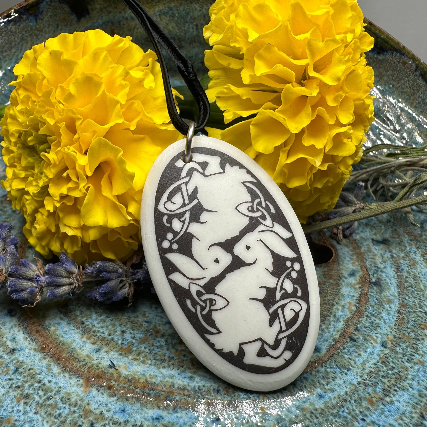 Artisan Celtic Rabbit Necklace - Handmade in the U.S.A.