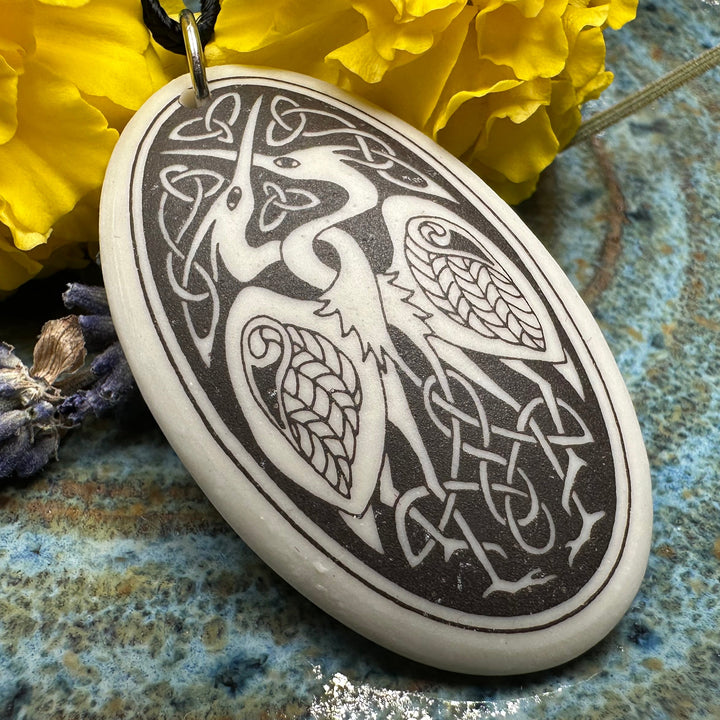 Artisan Celtic Birds Necklace - Handmade in the U.S.A.