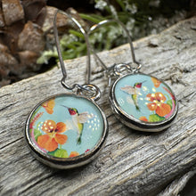 Load image into Gallery viewer, Busy Hummingbird Art Earrings

