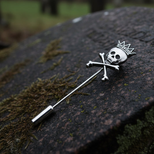 Scottish Skull "King Death" Tie Stick Pin